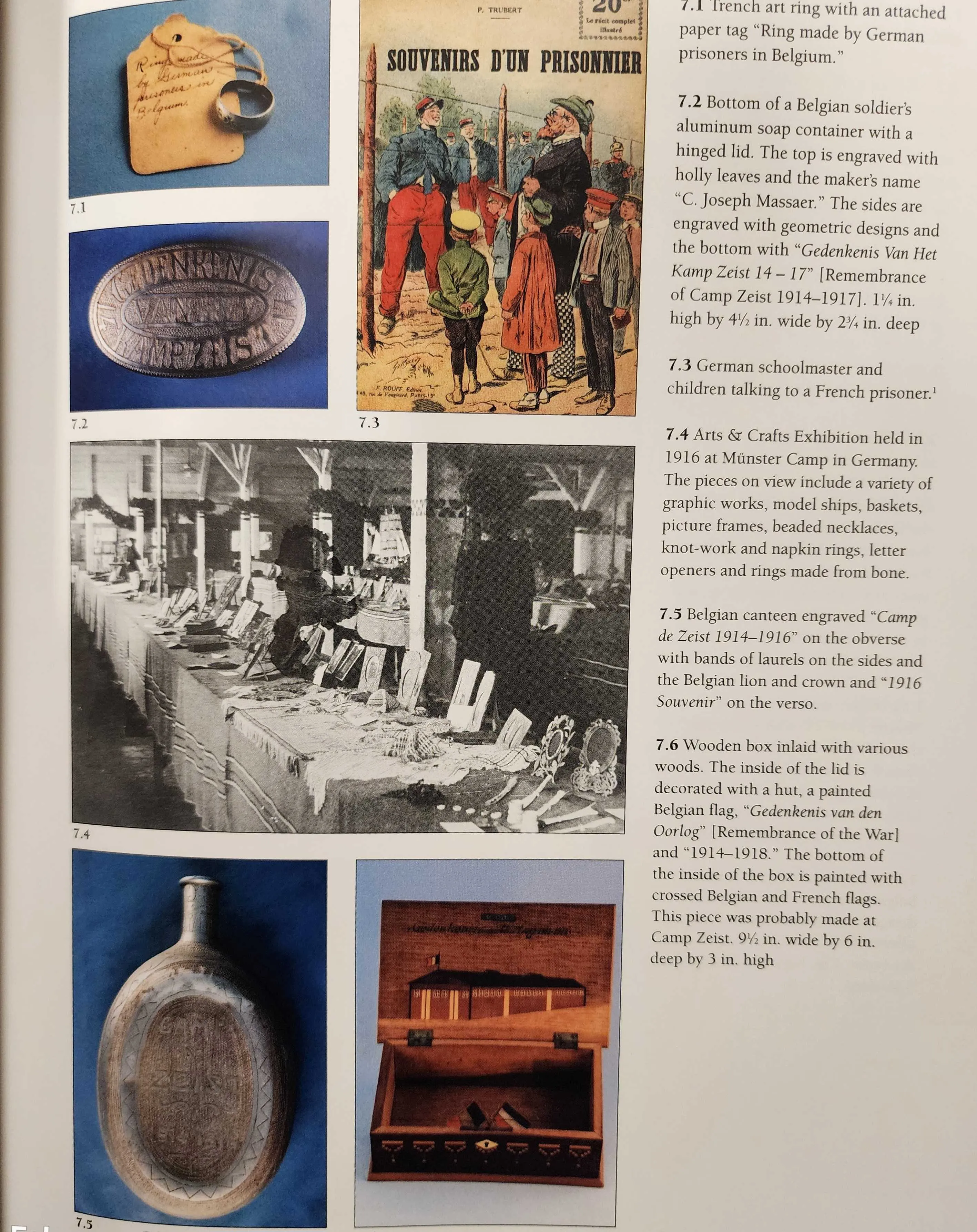 Original Belgian WWI Military Refugee Camp Zeist (Internment Camp Amersfoort) Wood Souvenir Keepsake Box - Featured In The Book “Trench Art, An Illustrated History” by Jane Kimball on Page 247