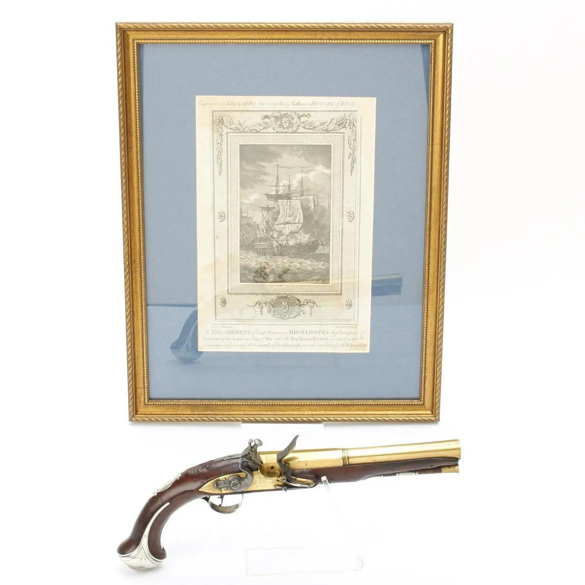 Original British 1777 Flintlock Pistol Inscribed CAPT R.PEARSON R.N. (Battle of Flamborough Head)