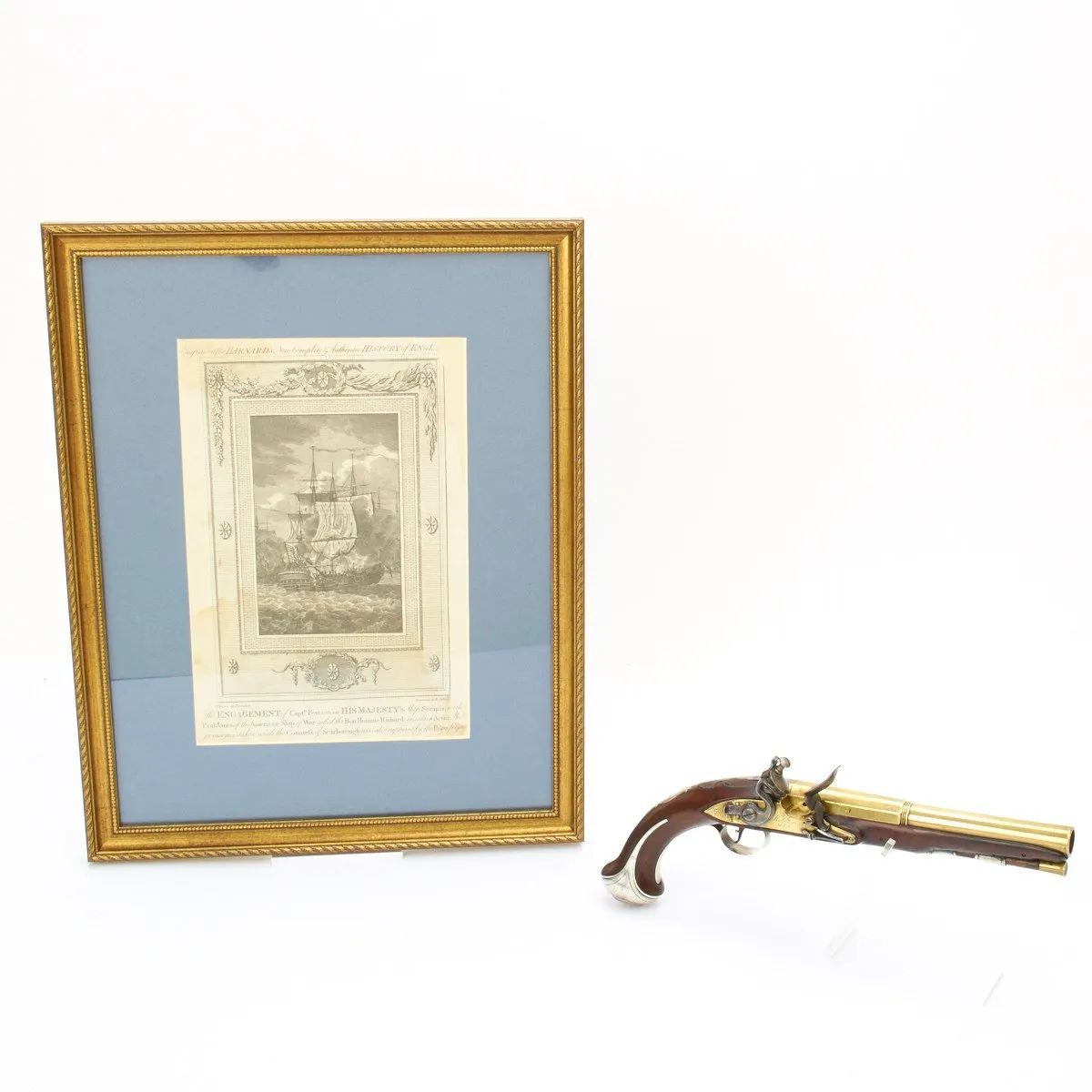 Original British 1777 Flintlock Pistol Inscribed CAPT R.PEARSON R.N. (Battle of Flamborough Head)