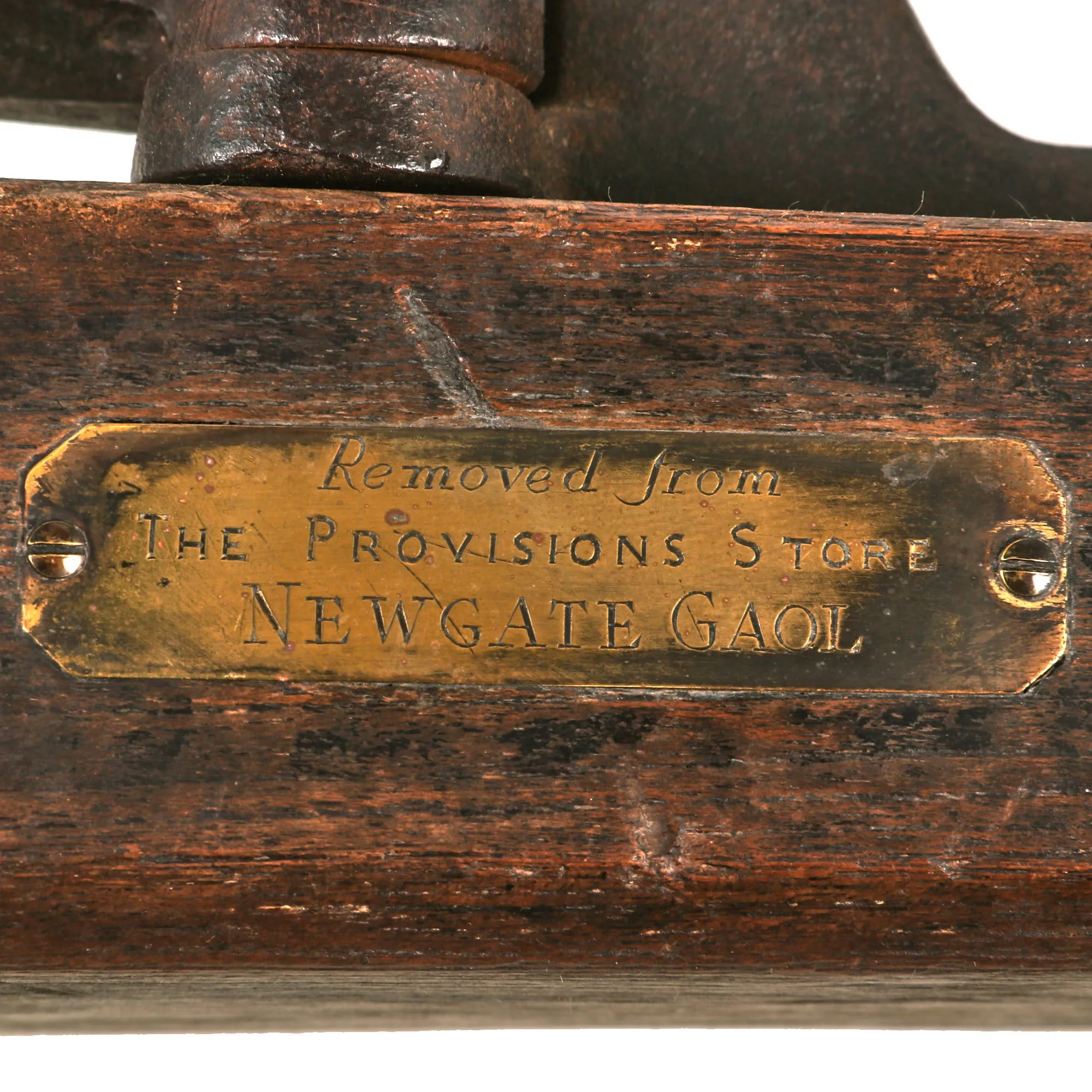 Original British 18th Century Newgate Gaol Prison Trap Gun Door Alarm Cannon - Recovered from Provisions Store Newgate Gaol