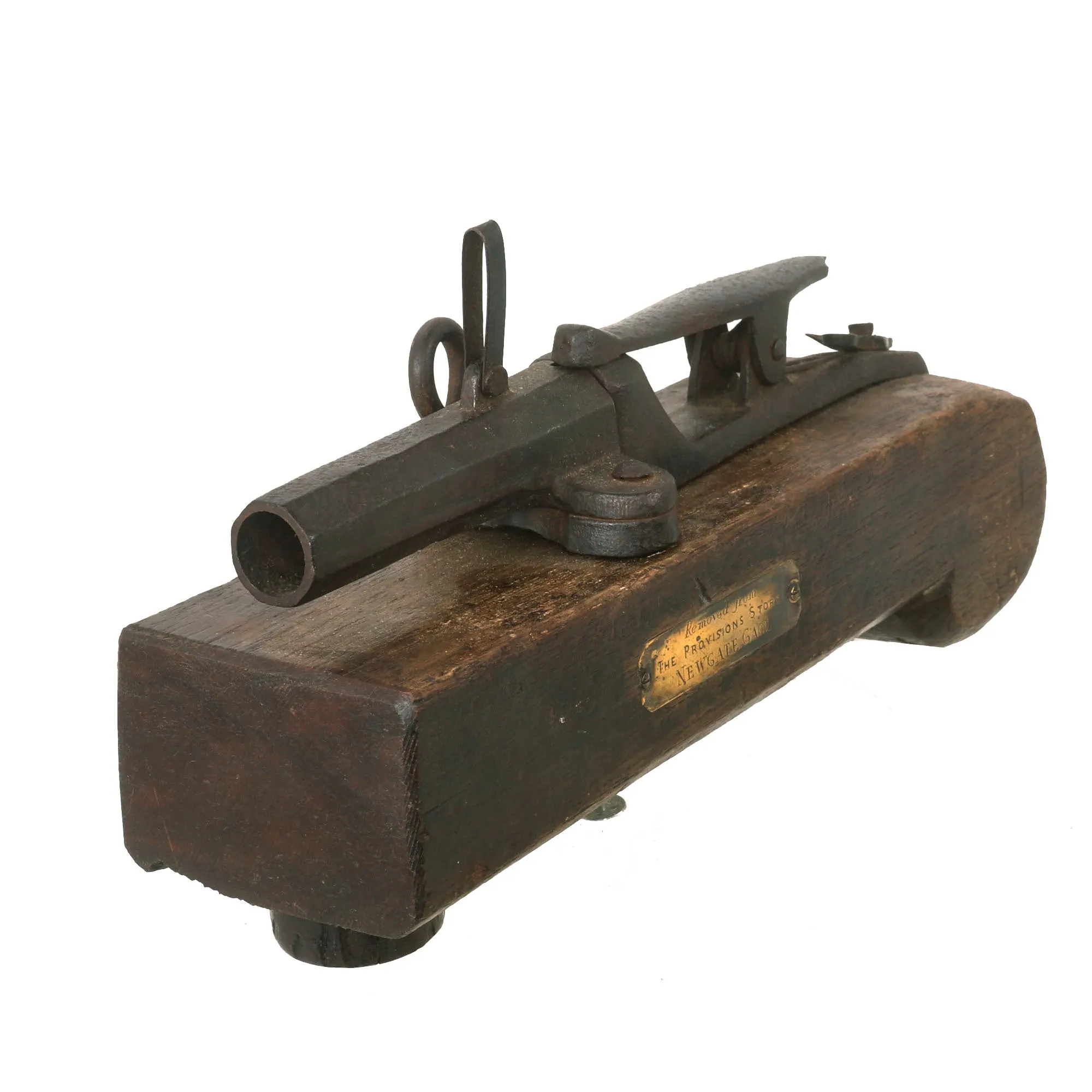 Original British 18th Century Newgate Gaol Prison Trap Gun Door Alarm Cannon - Recovered from Provisions Store Newgate Gaol