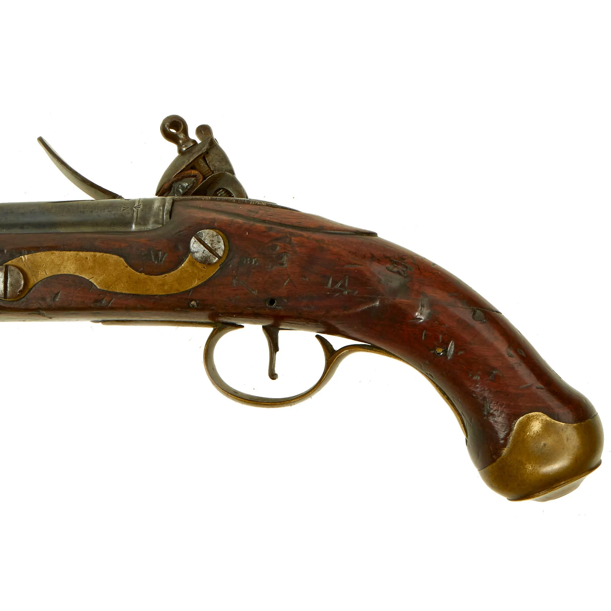 Original British Napoleonic P-1796 Light Dragoon Flintlock Pistol Marked to the 16th Light Dragoons - Waterloo Participant