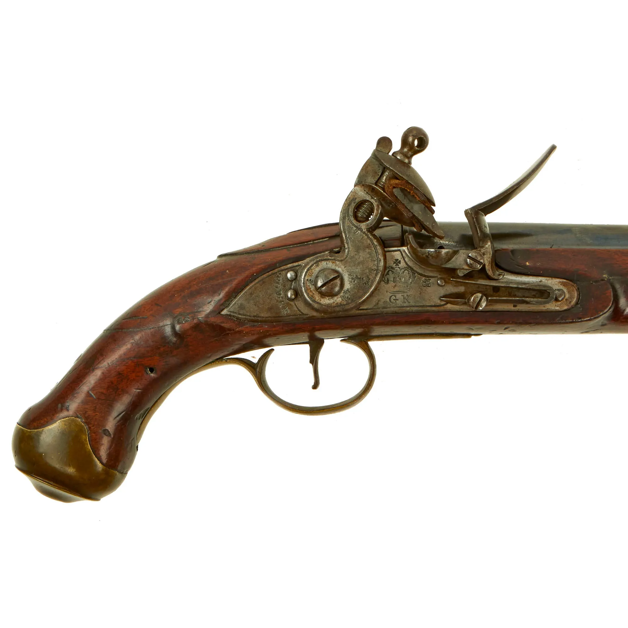 Original British Napoleonic P-1796 Light Dragoon Flintlock Pistol Marked to the 16th Light Dragoons - Waterloo Participant