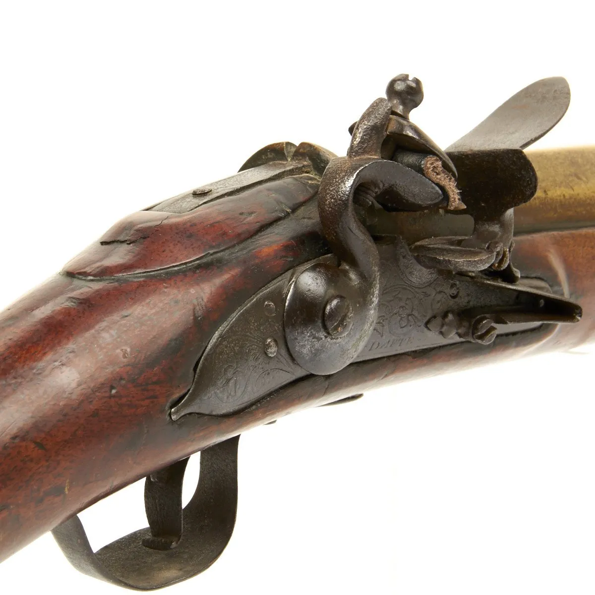 Original British Sea Service Flintlock Brass Barreled Blunderbuss by John Dafte- Circa 1690