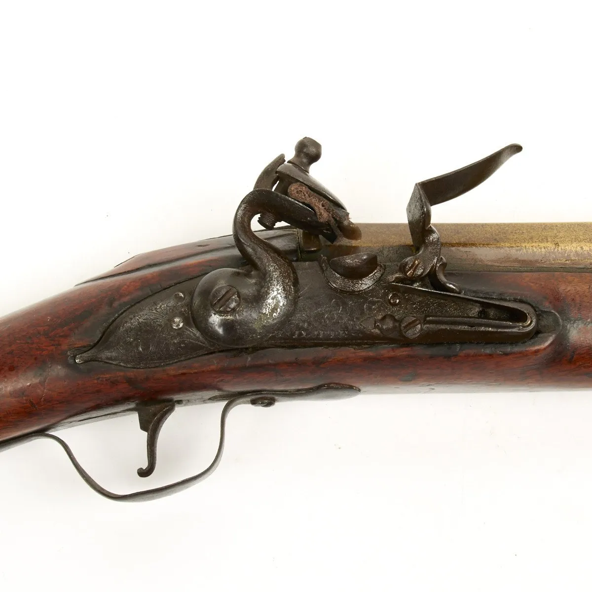 Original British Sea Service Flintlock Brass Barreled Blunderbuss by John Dafte- Circa 1690