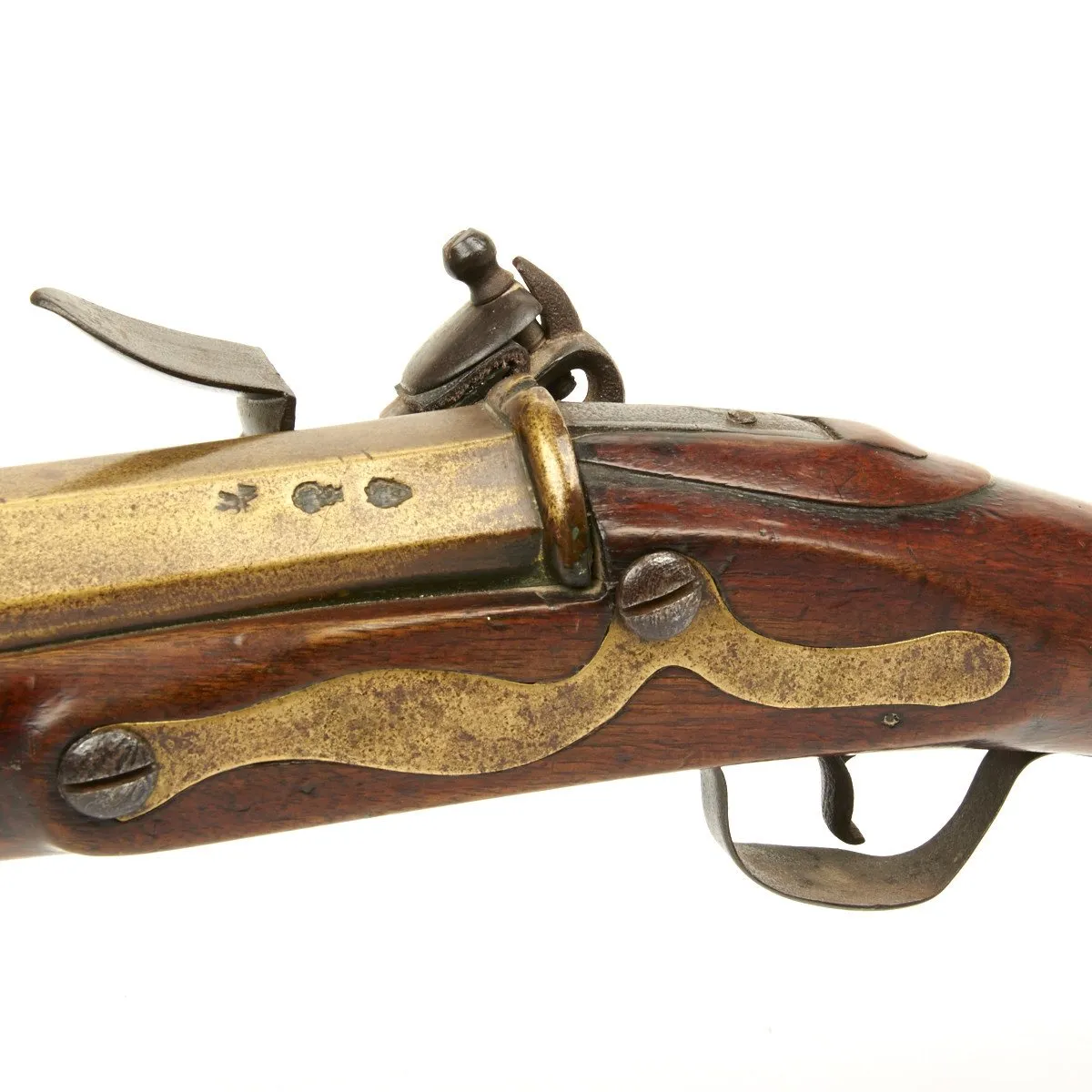 Original British Sea Service Flintlock Brass Barreled Blunderbuss by John Dafte- Circa 1690