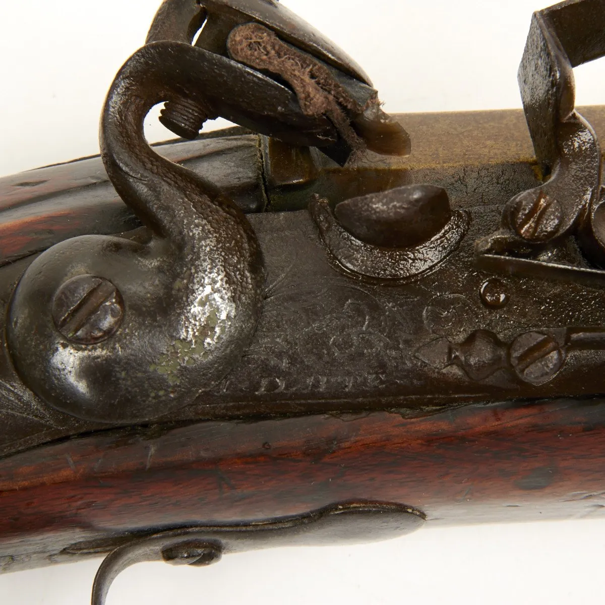 Original British Sea Service Flintlock Brass Barreled Blunderbuss by John Dafte- Circa 1690