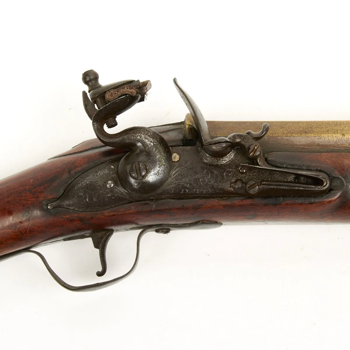 Original British Sea Service Flintlock Brass Barreled Blunderbuss by John Dafte- Circa 1690