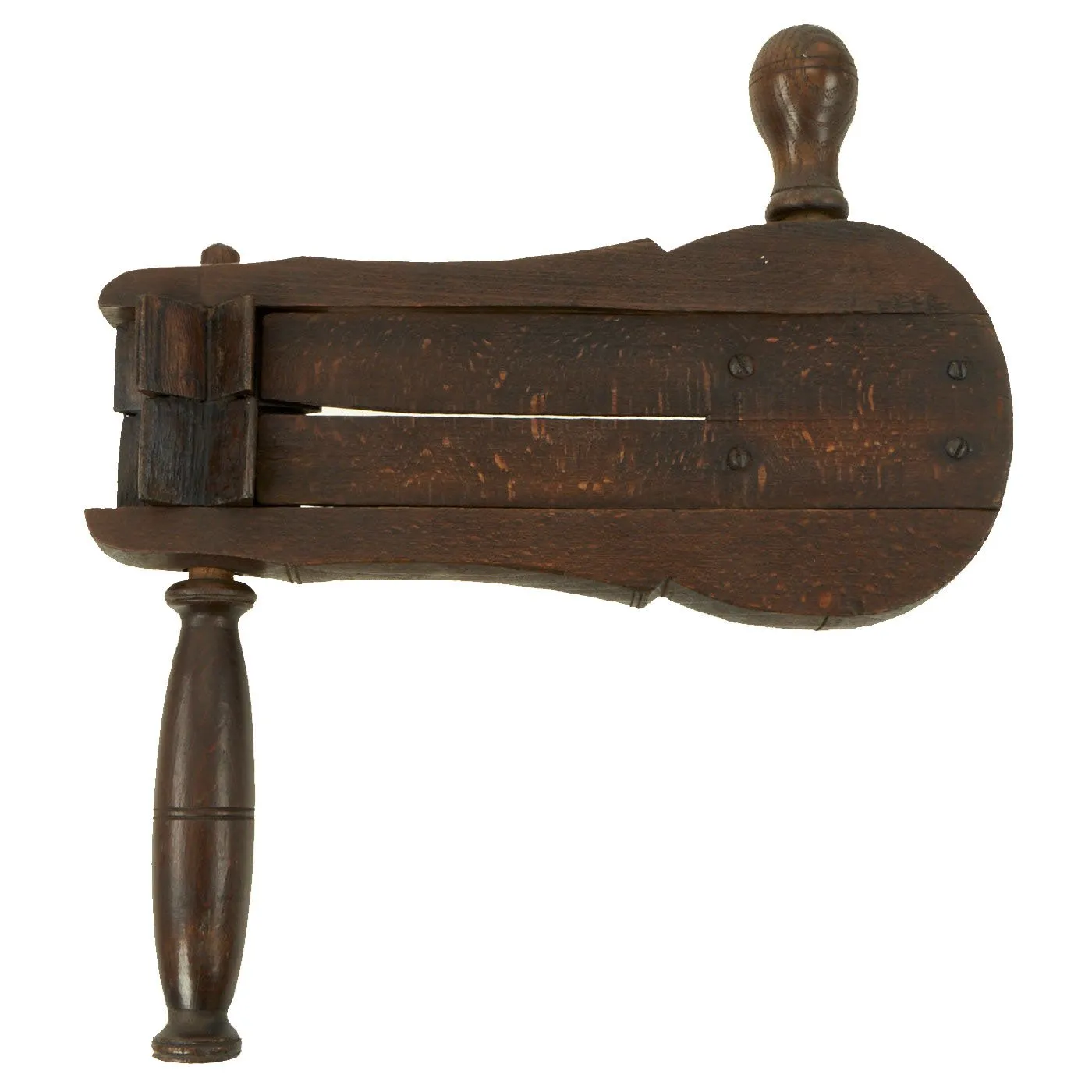 Original British Victorian Era London Police Wooden Alarm Rattle Marked to Public Office at #14 Bow Street