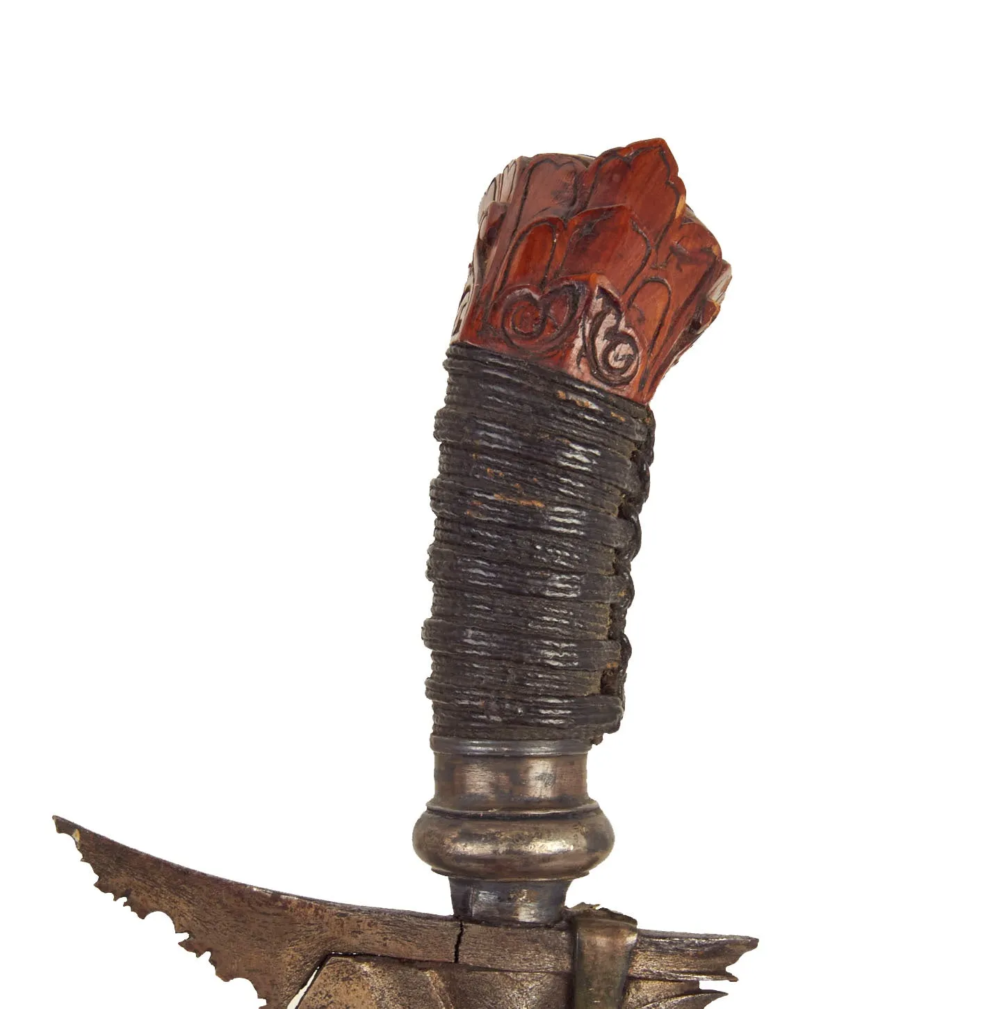 Original Dutch East Indies Kris Dagger with Carved Handle - circa 1850