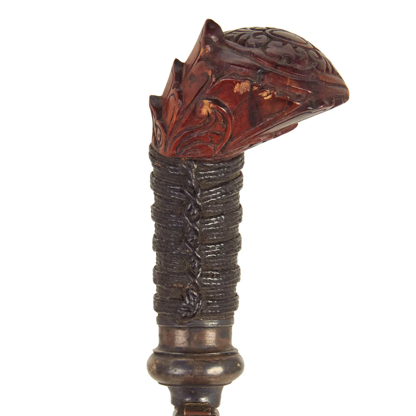 Original Dutch East Indies Kris Dagger with Carved Handle - circa 1850