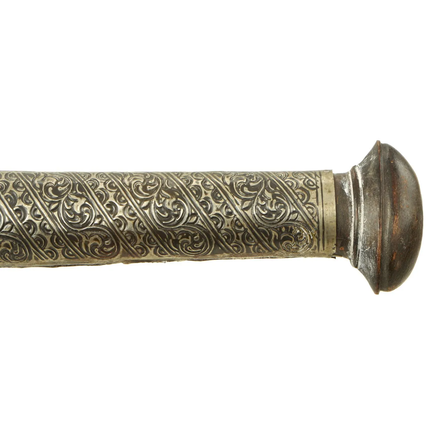 Original Dutch East Indies Kris Dagger with Carved Handle in Scabbard from the Island of Java - circa 1850