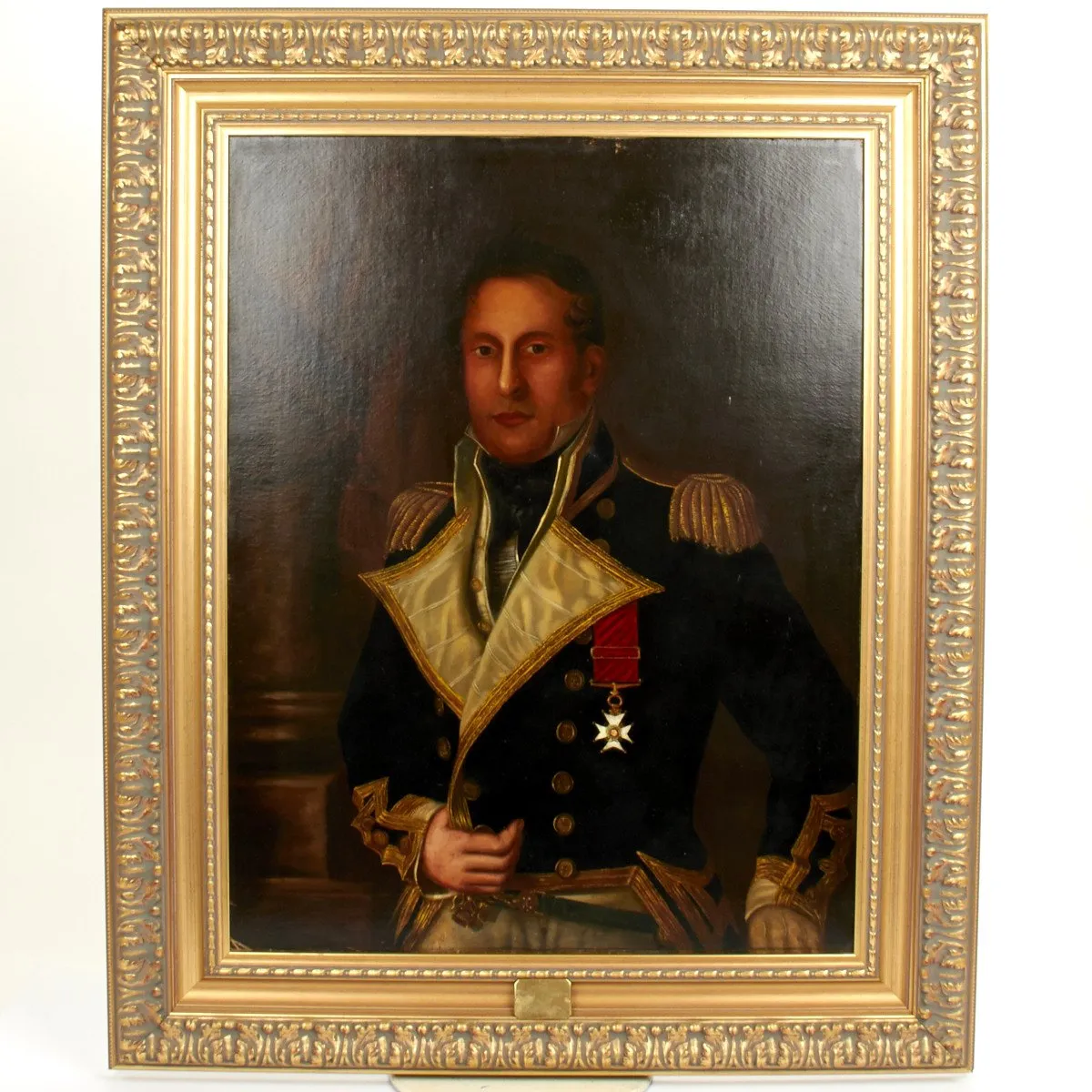 Original English Period Oil Painting of Rear Admiral of the White - Lord William Fitzroy KCB 1782-1857