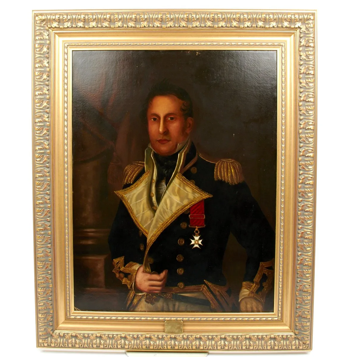 Original English Period Oil Painting of Rear Admiral of the White - Lord William Fitzroy KCB 1782-1857