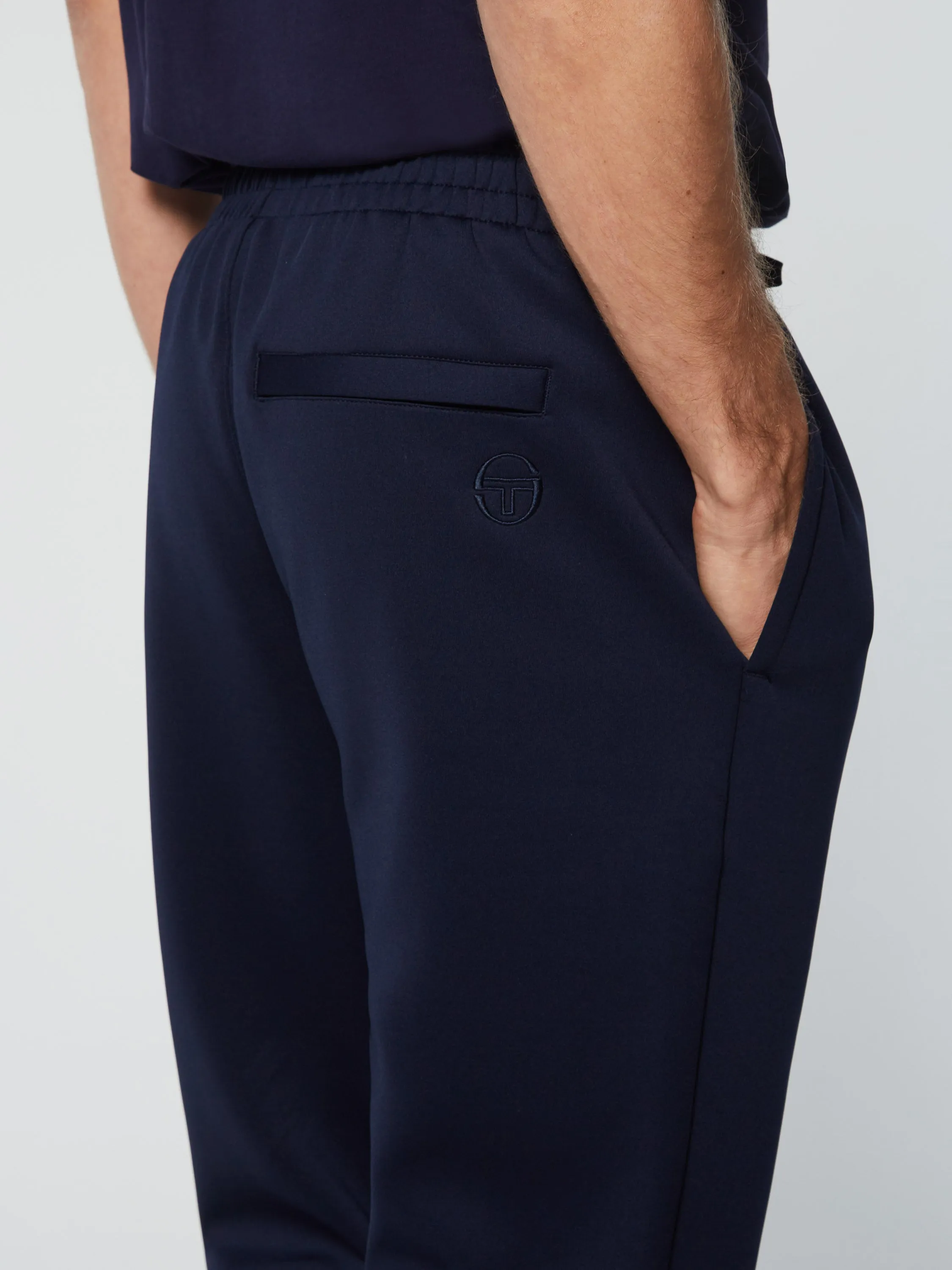 Perforata Track Pant-Maritime Blue