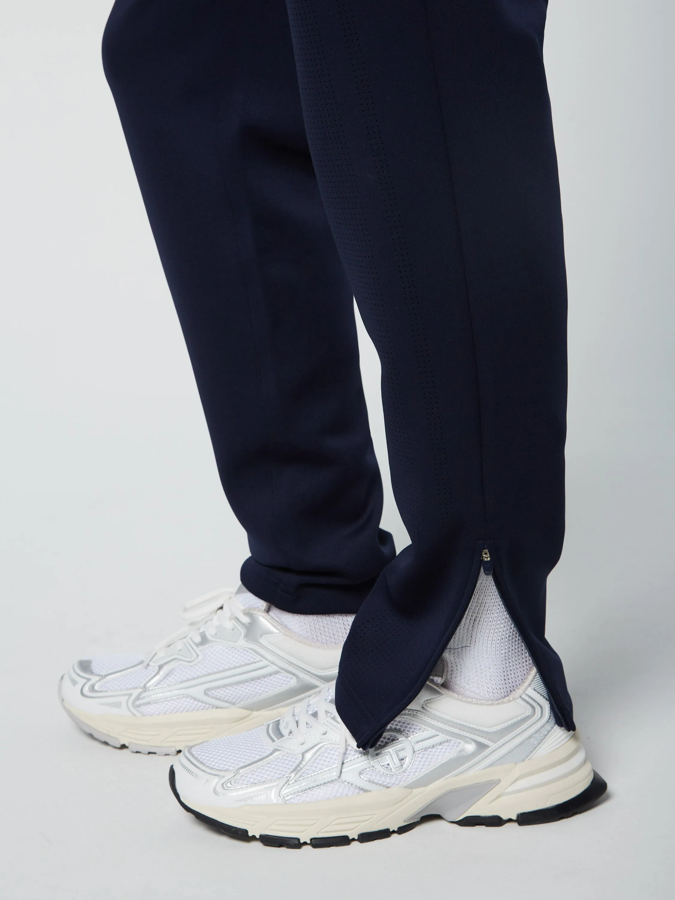 Perforata Track Pant-Maritime Blue