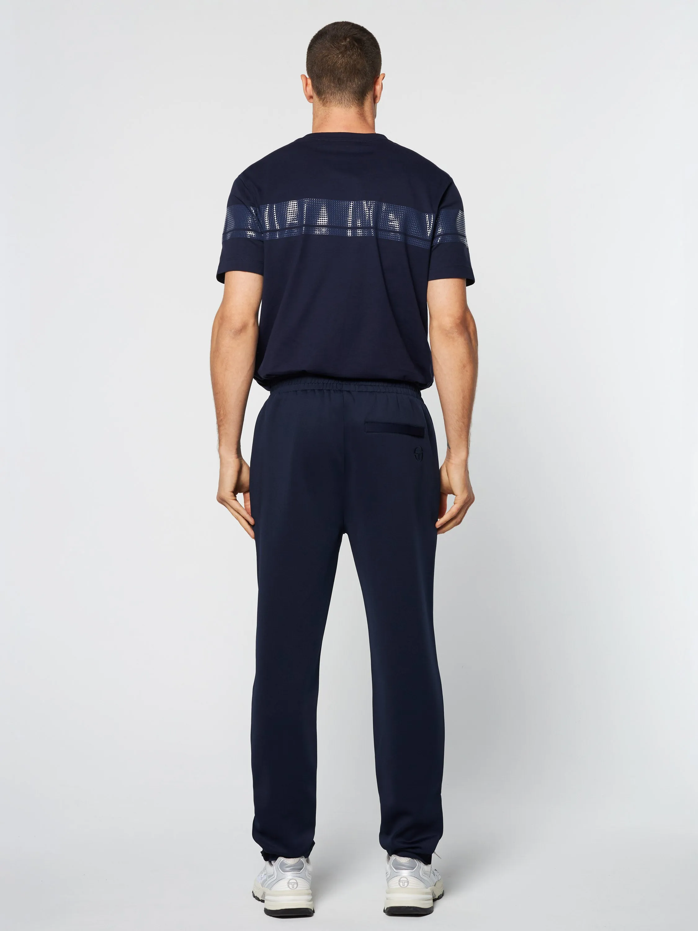 Perforata Track Pant-Maritime Blue