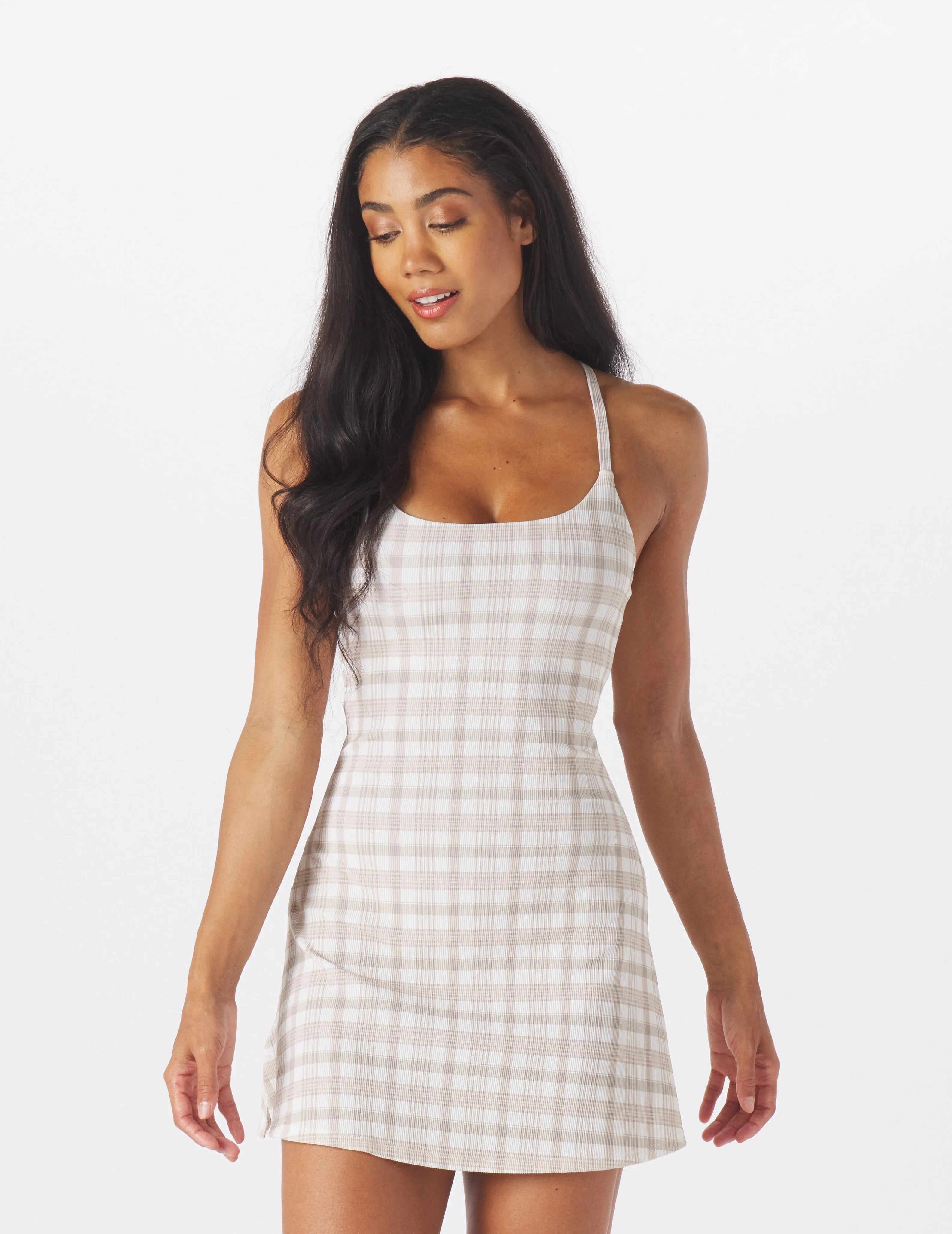 Pure Dress: Linen Madras Plaid