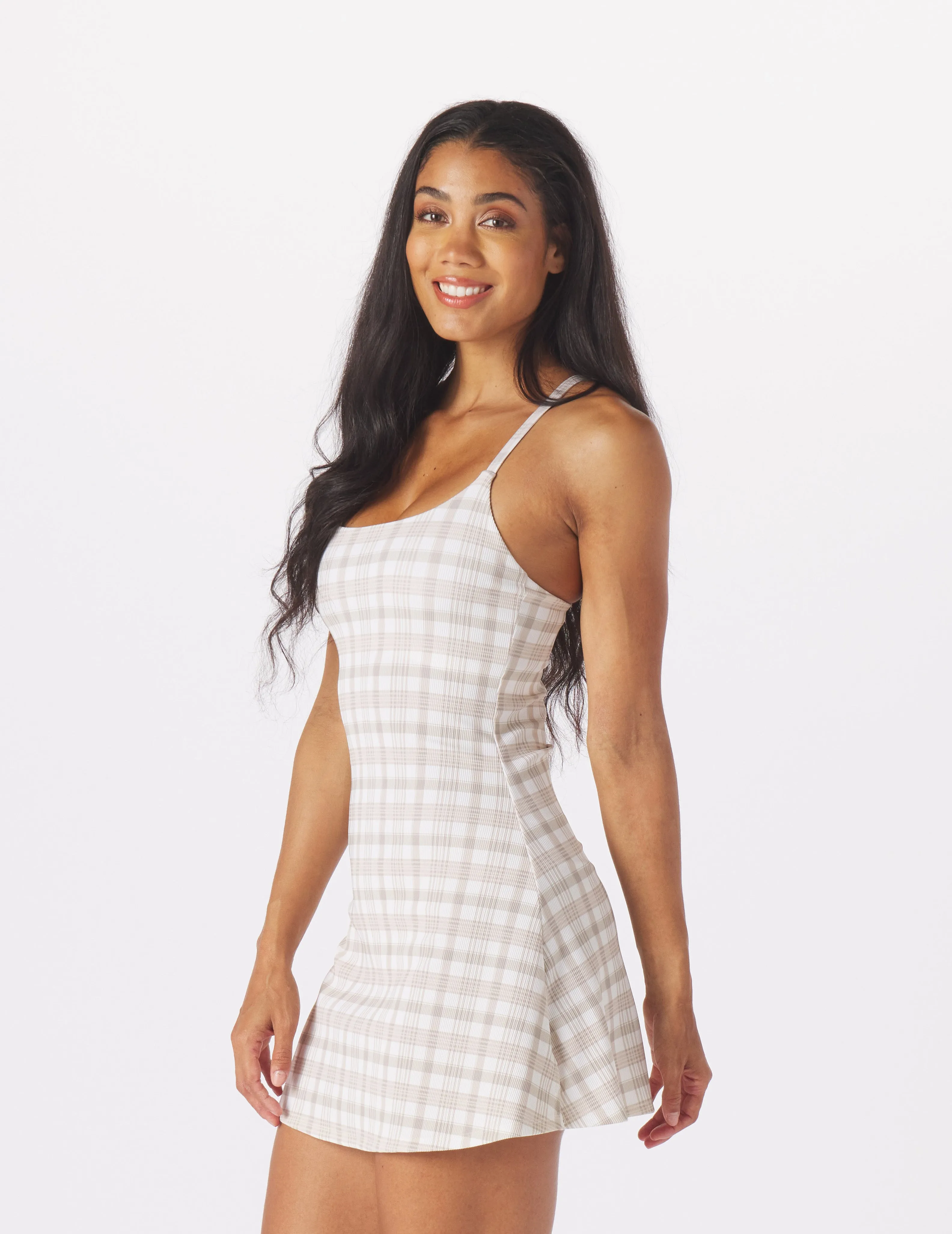 Pure Dress: Linen Madras Plaid