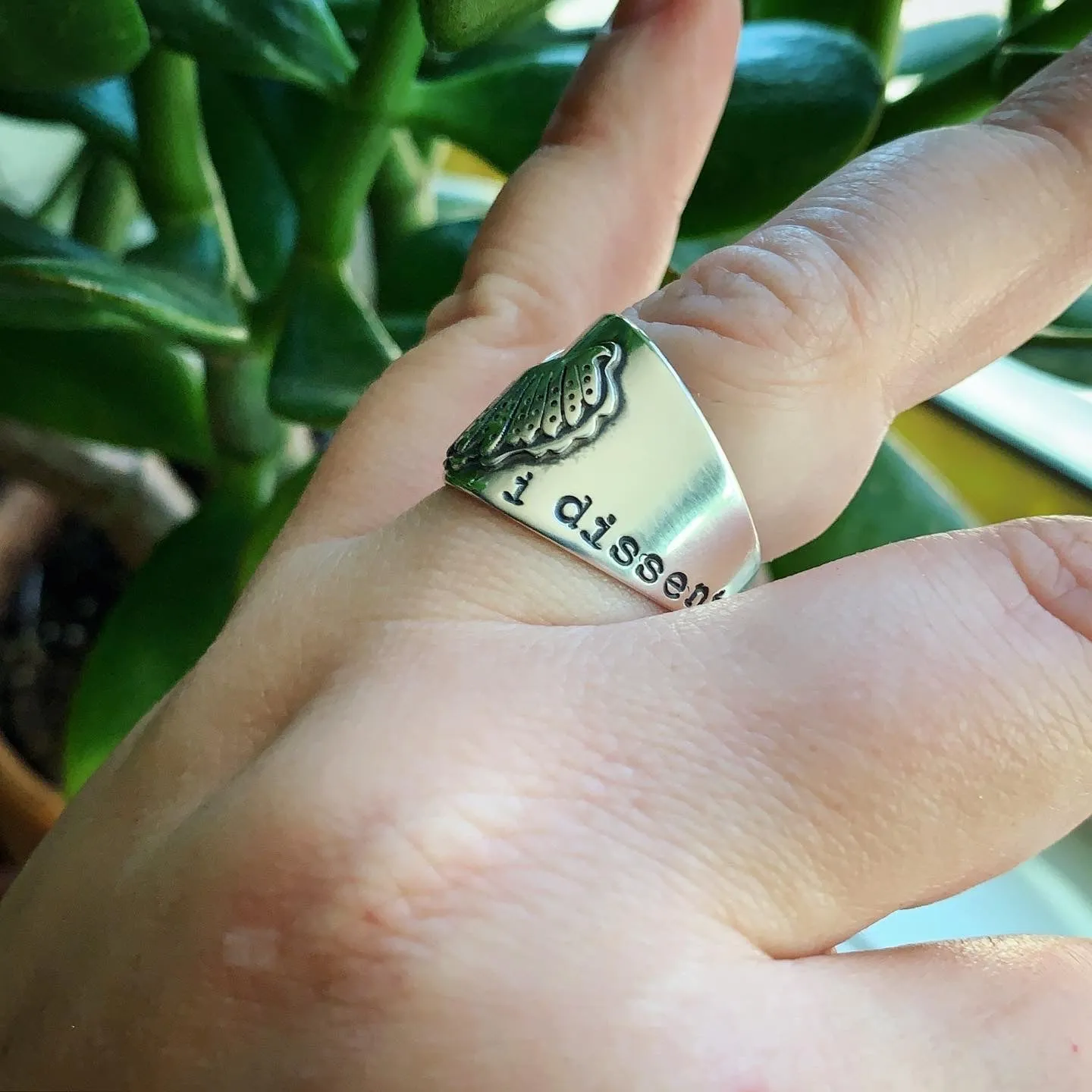 RBG "i dissent" Sterling Silver Ring