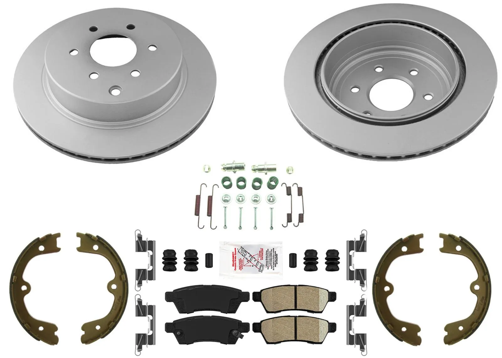 Rear Coated Rotors & AmeriBRAKES Pads For Nissan Frontier 2005-2021