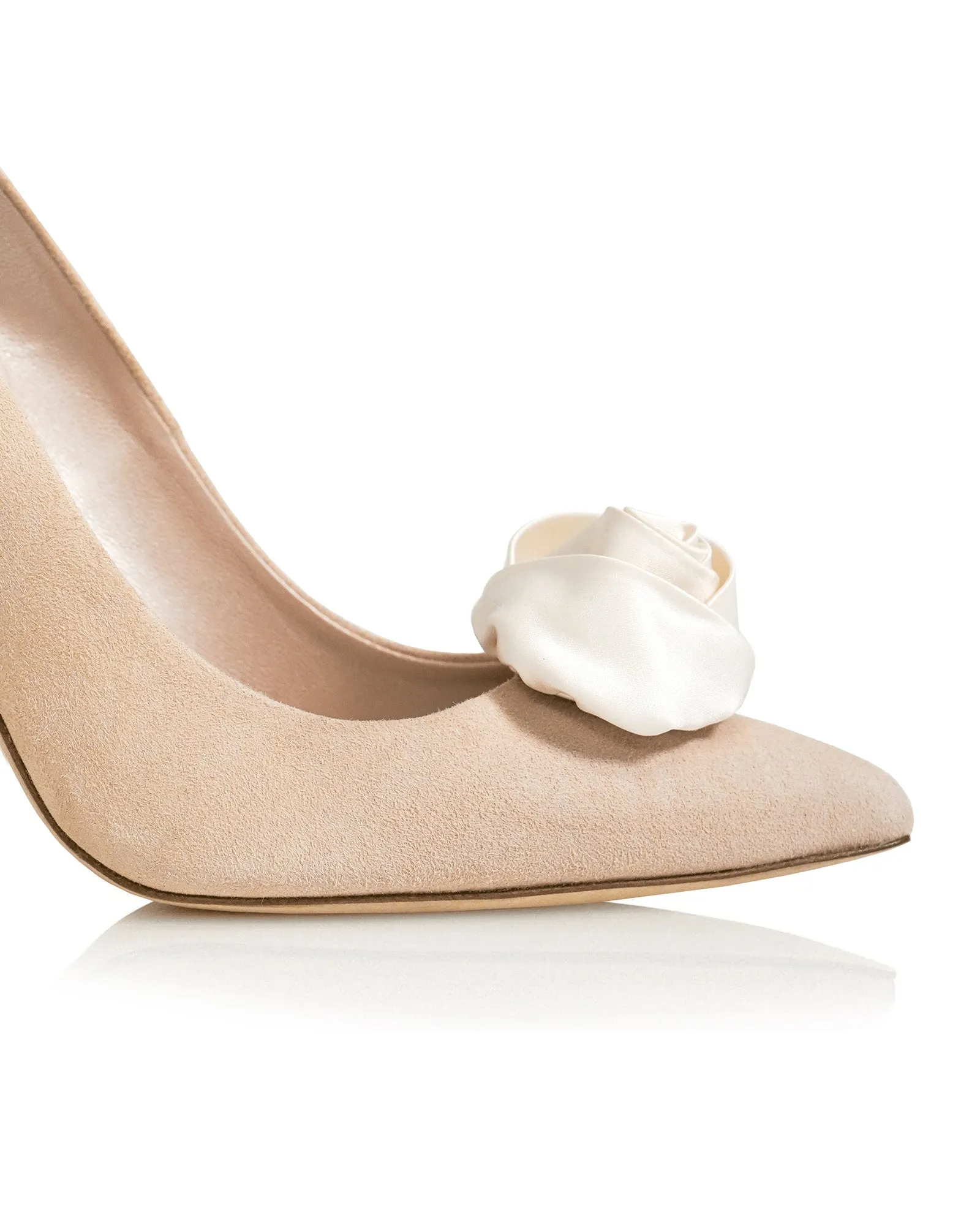 Ruched Rose Shoe Clips