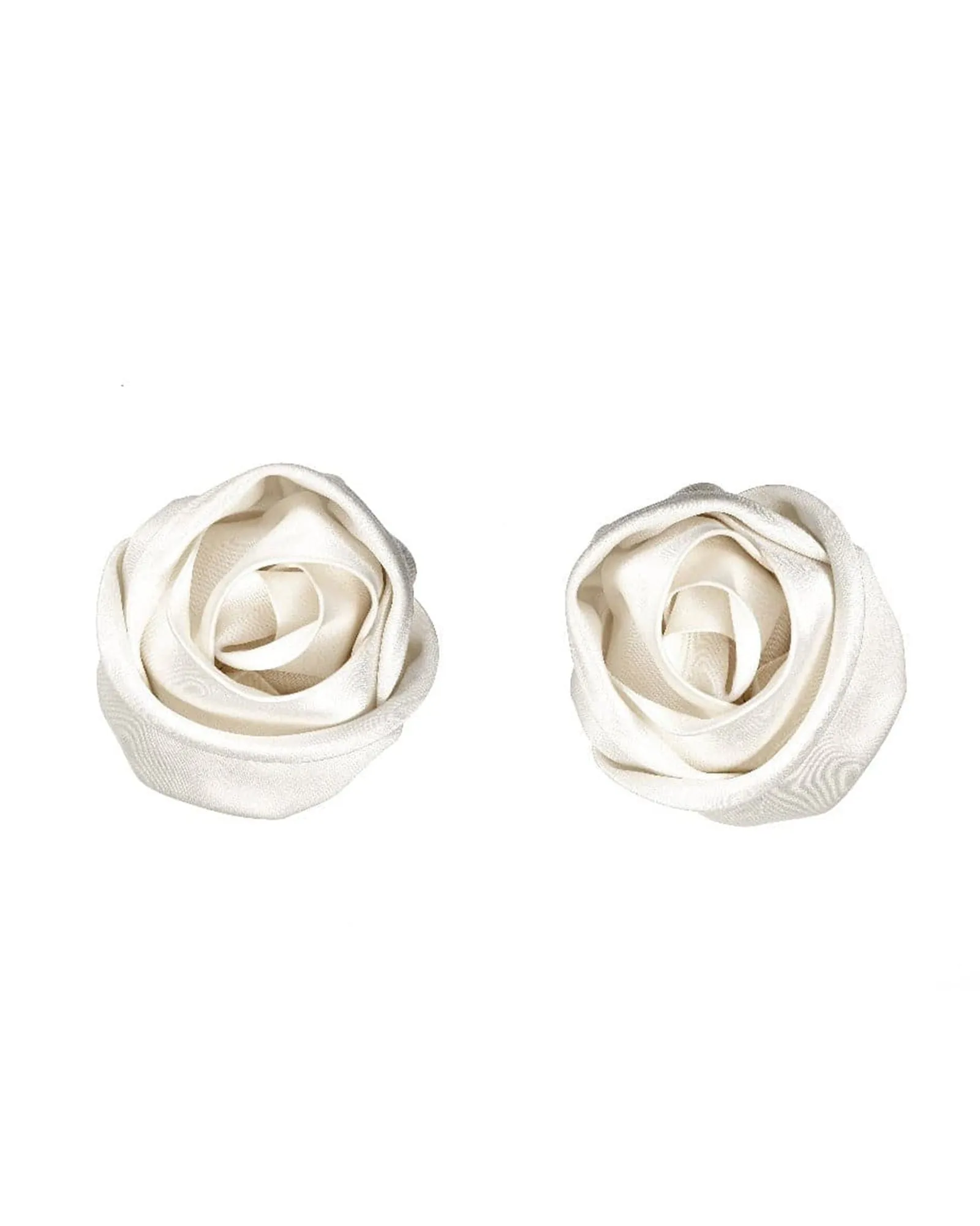 Ruched Rose Shoe Clips