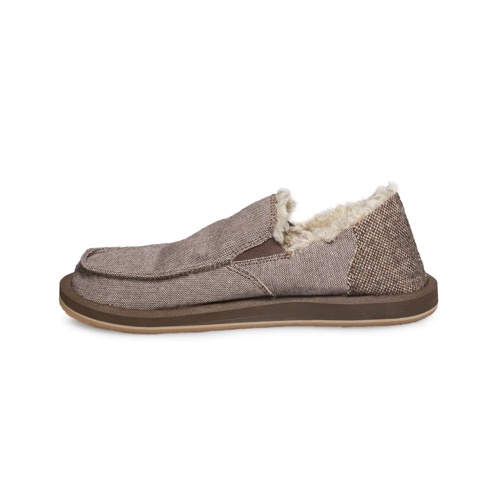 Sanuk Vagabond Chill Dark Brown Wool Fleck Shoes - Men's