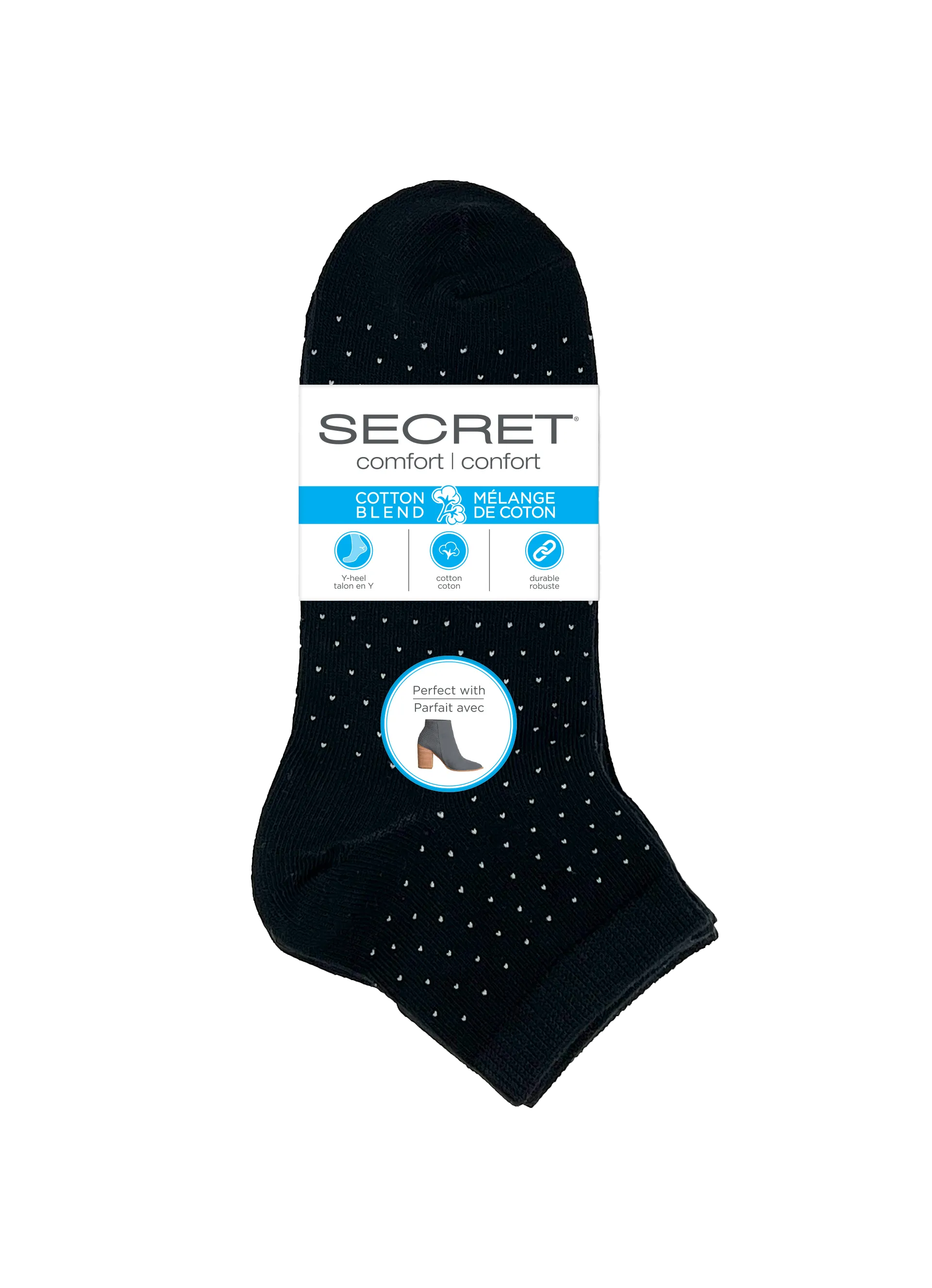 SECRET® Comfort Cotton Fashion Quarter - 3 Pairs