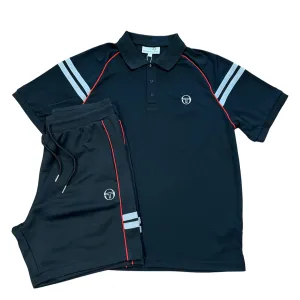 SERGIO TACCHINI ASCOT POLO SHORTS SET - Men’s- BLACK