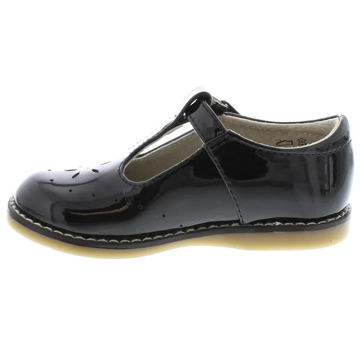 Sherry Kid's T-strap Dress Shoe - Black Patent Leather