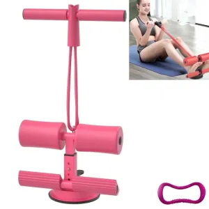 Suction-cup Abdominal Curler Sit-up Aid Household Waistcoat Line, Style:With Drawstring(Pink)