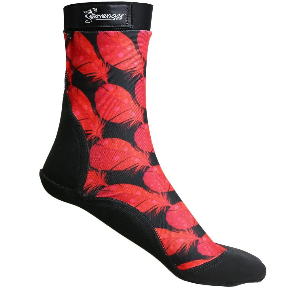 Tall SeaSnug Beach Socks - Red Feather