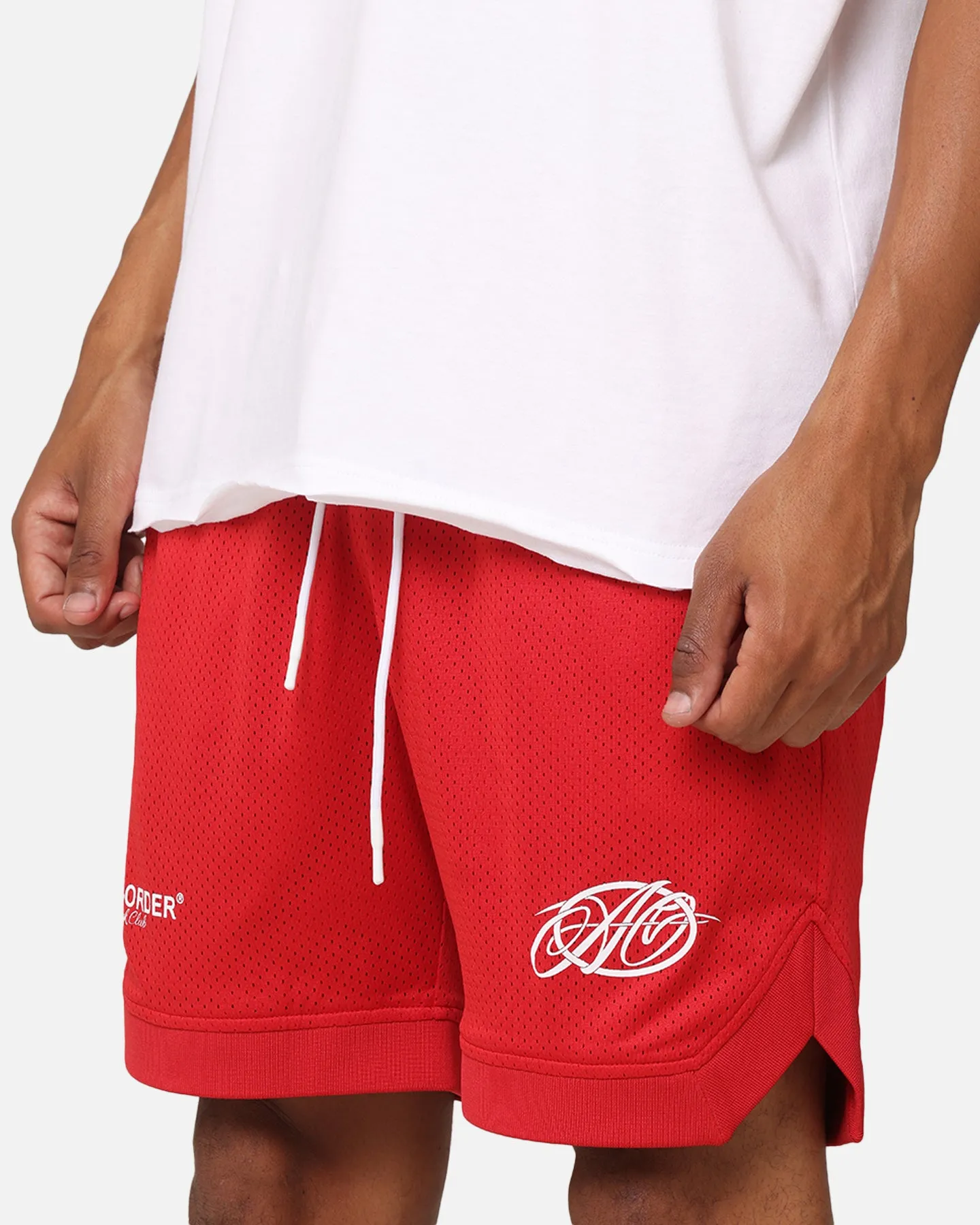 The Anti Order Track Club Basketball Shorts Red/White