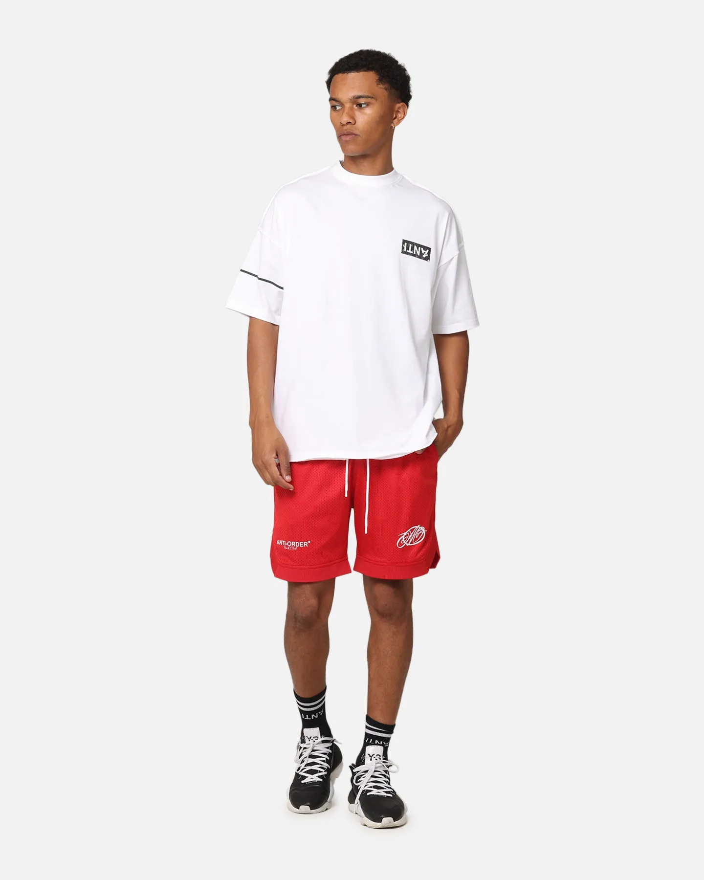 The Anti Order Track Club Basketball Shorts Red/White