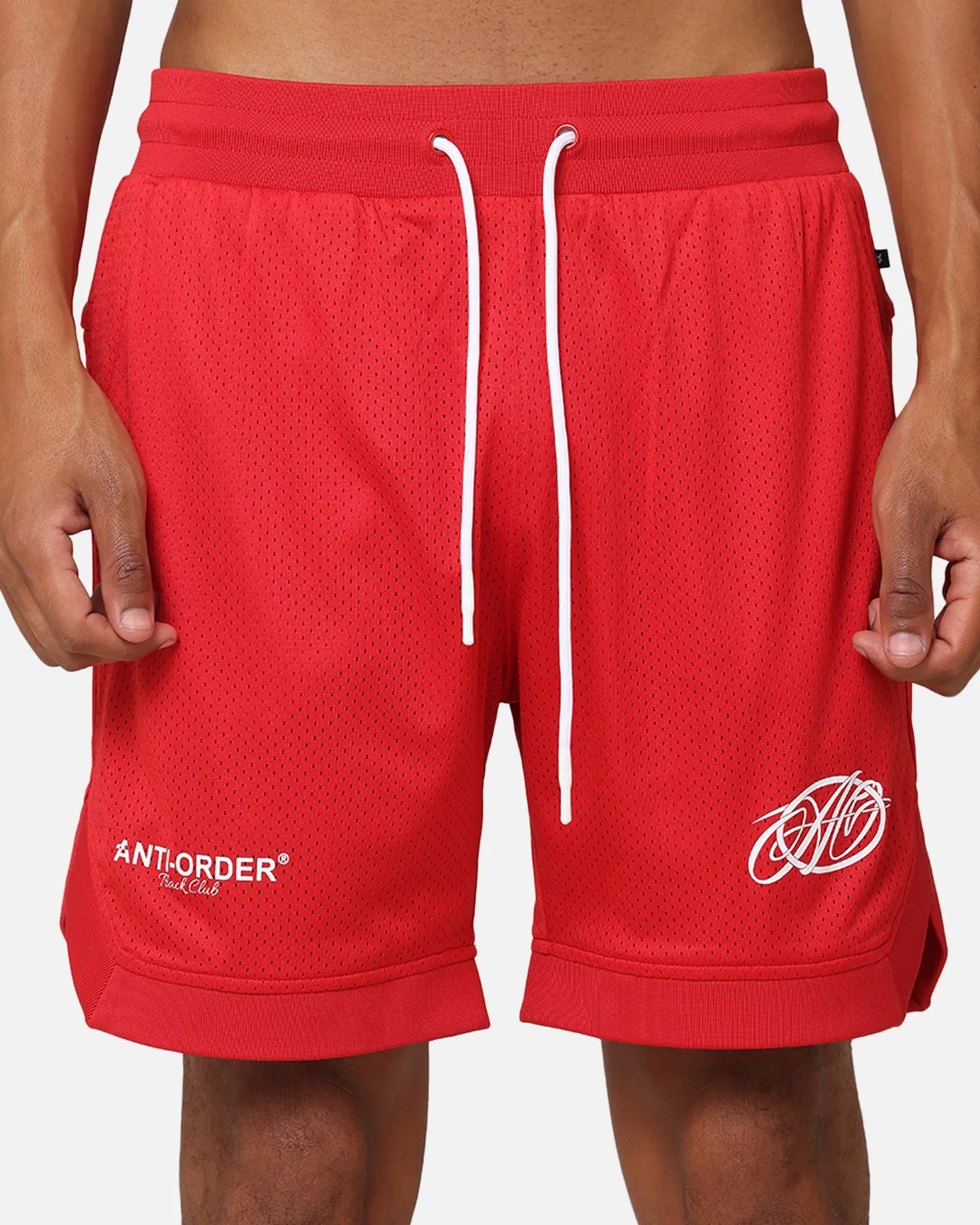 The Anti Order Track Club Basketball Shorts Red/White