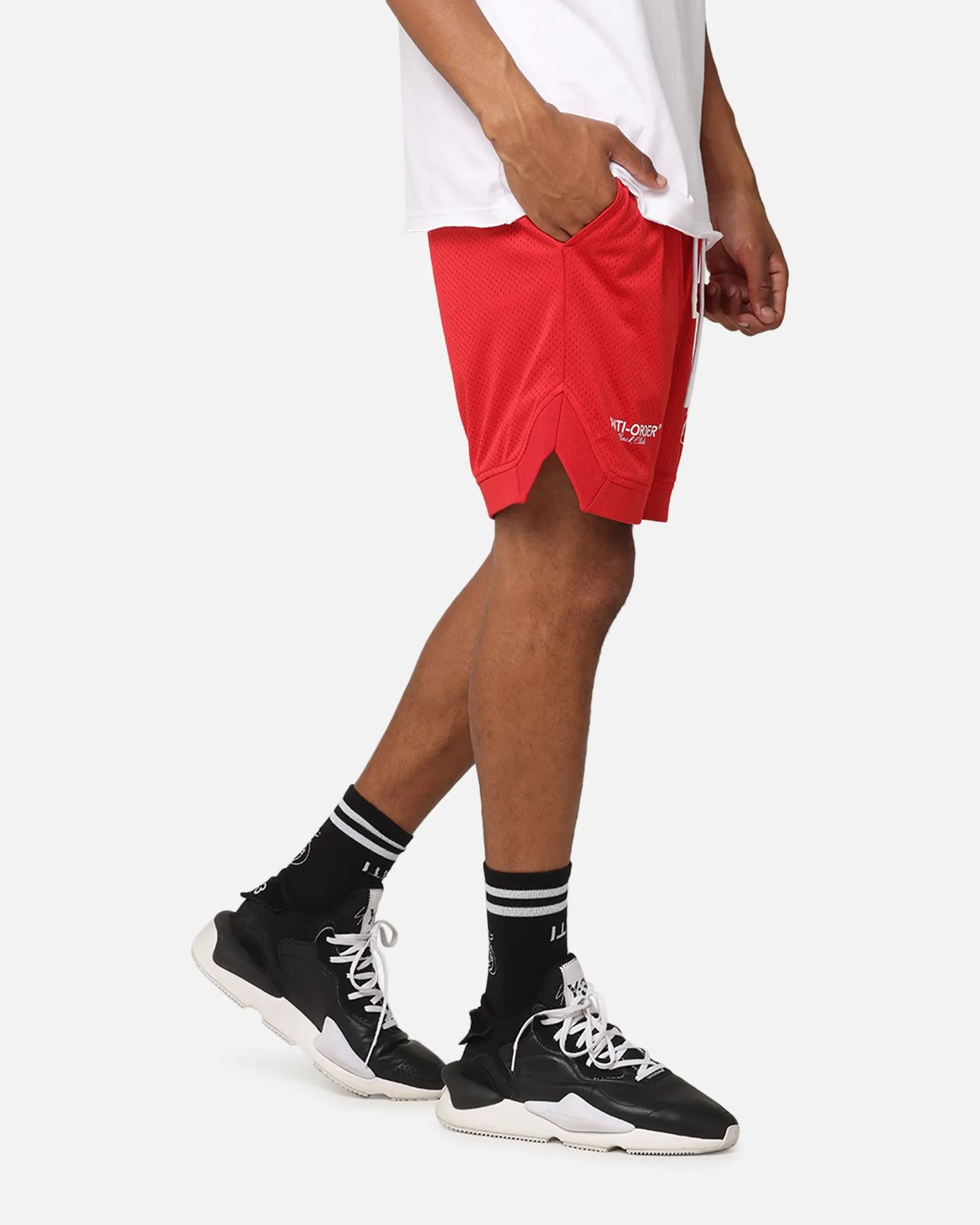 The Anti Order Track Club Basketball Shorts Red/White