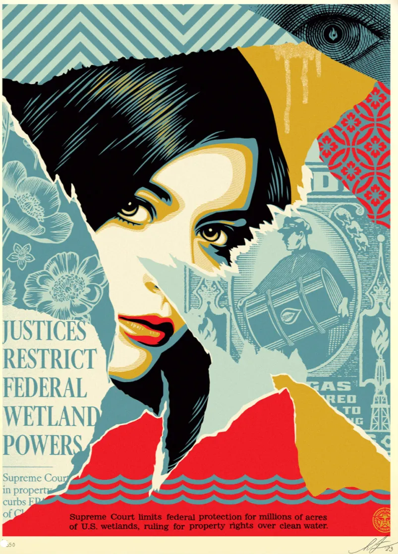 Wetland Powers Silkscreen Print by Shepard Fairey- OBEY