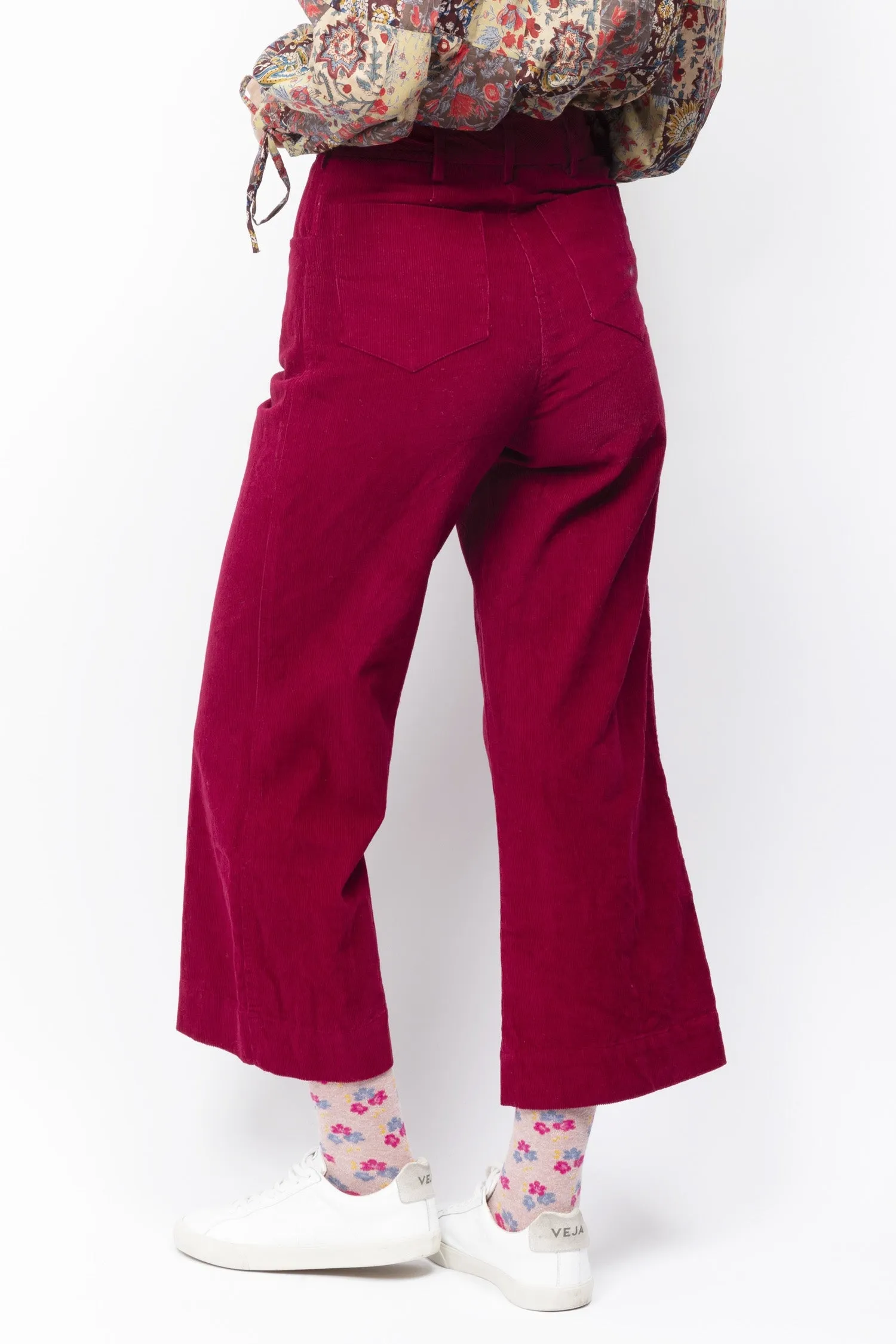 Wide-leg Corduroy Cotton Pants