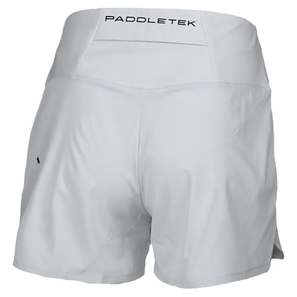 Womens Base Level Performance Tennis Short Glacier Gray