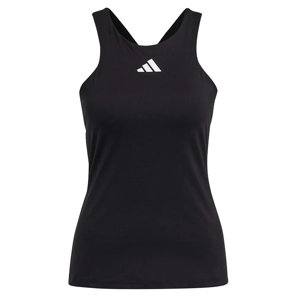 Women's Y-Back Tennis Tank Black