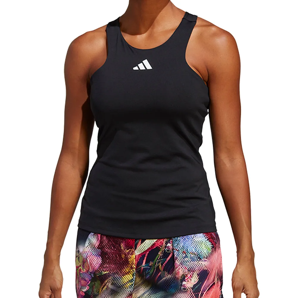 Women's Y-Back Tennis Tank Black