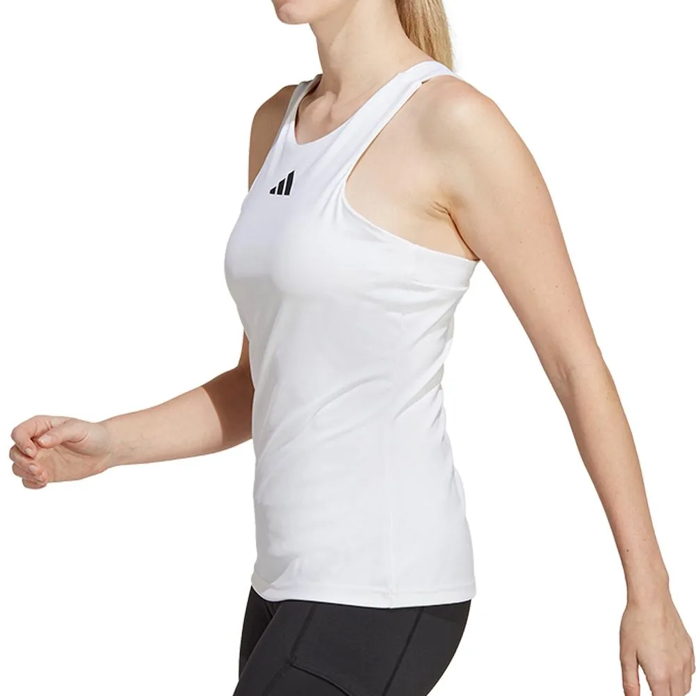 Women's Y-Back Tennis Tank White